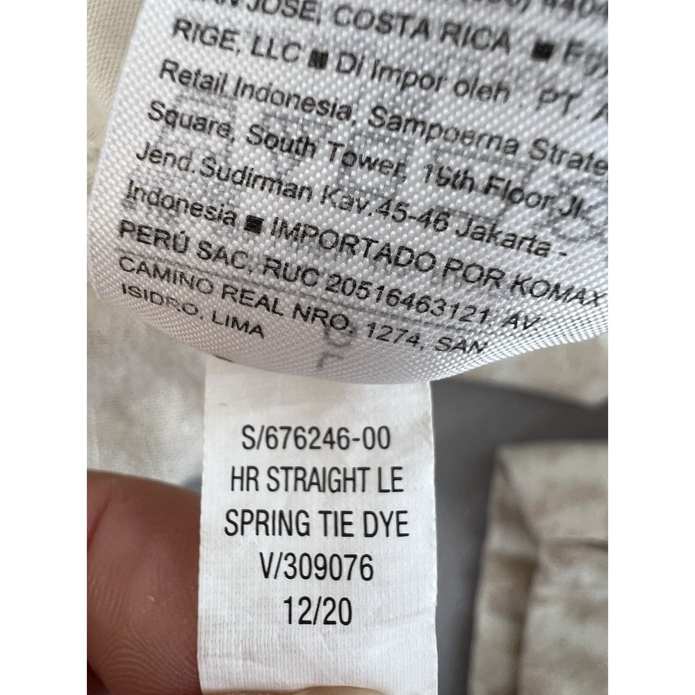 Old‎ Navy Pants Womens L HR Straight L Spring Tie Dye Pockets Pull On  Linen - Picture 6 of 9